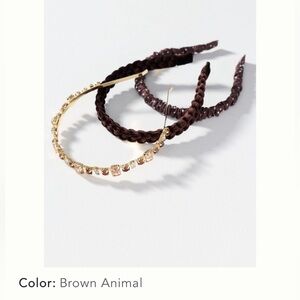 Gold and Brown Headband Set